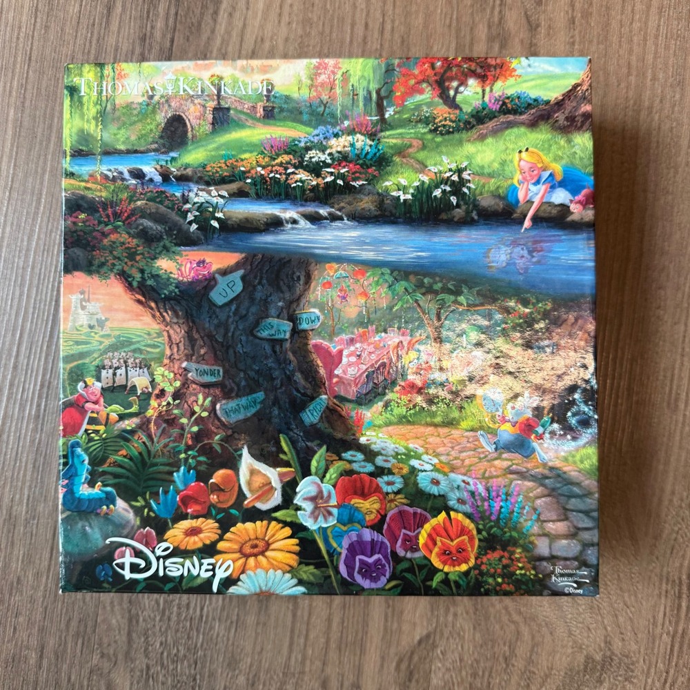 Thomas Kinkade Disney Alice in Wonderland 750 Piece Jigsaw Puzzle Ceaco 49000